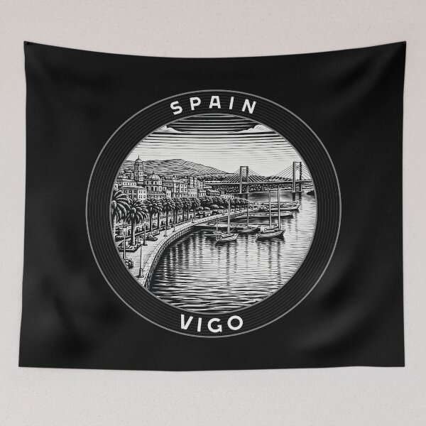 Item preview, Vigo Spain Linocut Style  designed and sold by Thistle-TShop.