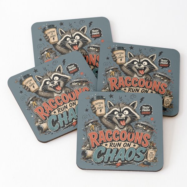 Item preview, Raccoon Chaos Caffeine designed and sold by Fab-Haven.
