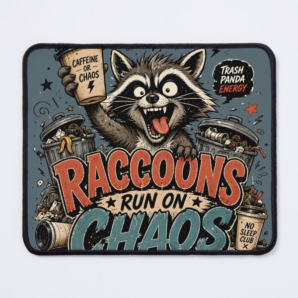 Item preview, Raccoon Chaos Caffeine designed and sold by Fab-Haven.