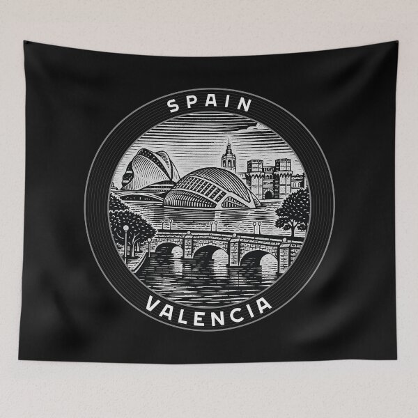 Item preview, Valencia Spain Linocut Style  designed and sold by Thistle-TShop.