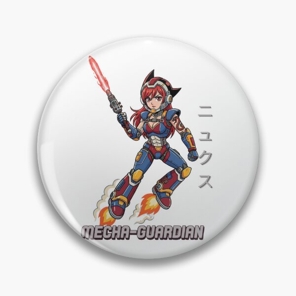 Item preview, Mecha Guardian Nyx Retro Sci-Fi Anime Girl designed and sold by Ahmed-G-Designs.
