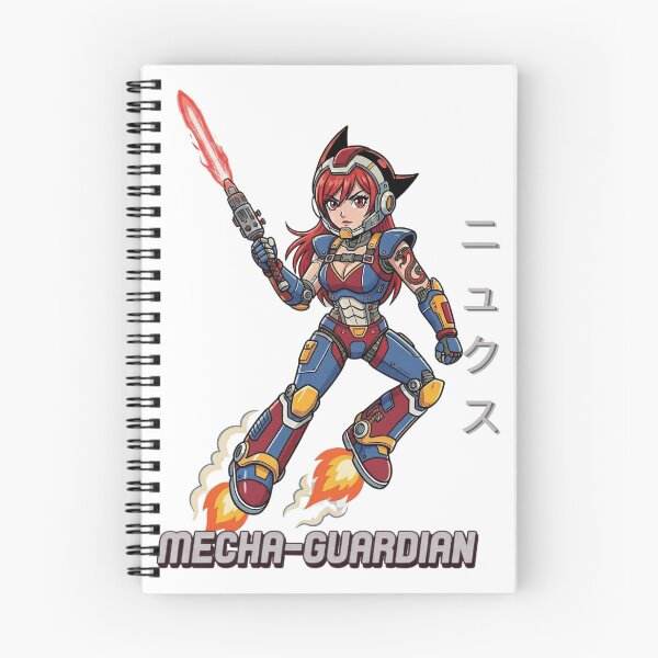 Item preview, Mecha Guardian Nyx Retro Sci-Fi Anime Girl designed and sold by Ahmed-G-Designs.