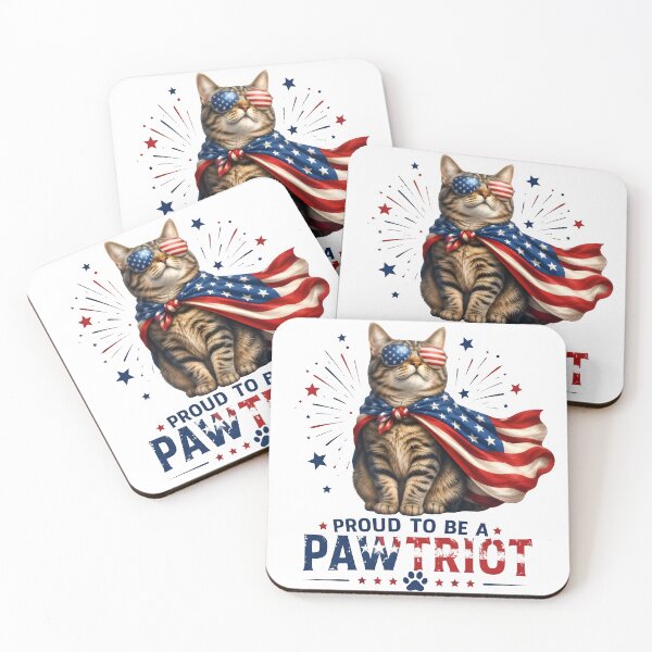 Item preview, Proud To Be A Pawtriot Cat – Patriotic USA Cat 4th of July Graphic designed and sold by Bettybee00.