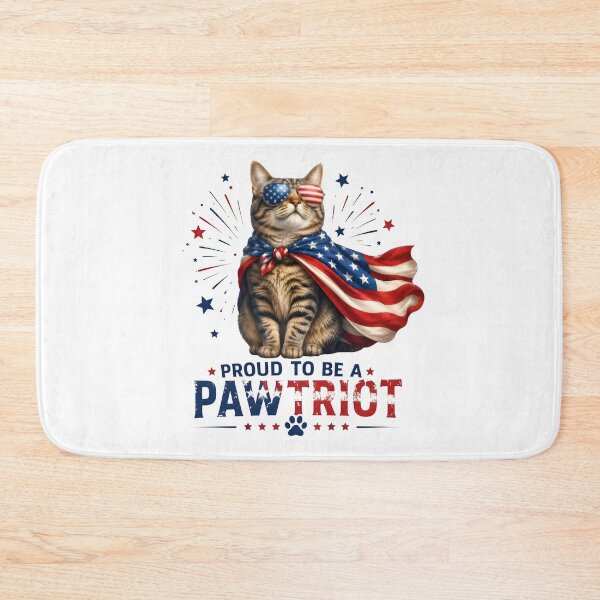 Item preview, Proud To Be A Pawtriot Cat – Patriotic USA Cat 4th of July Graphic designed and sold by Bettybee00.
