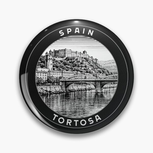 Item preview, Tortosa Spain Linocut Style  designed and sold by Thistle-TShop.