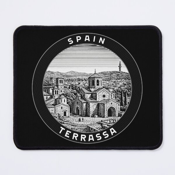 Item preview, Terrassa Spain Linocut Style designed and sold by Thistle-TShop.
