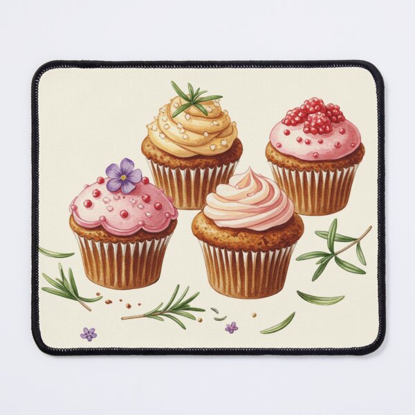 Item preview, Delicious Botanical Cupcakes Watercolor Art designed and sold by Pasteltone.