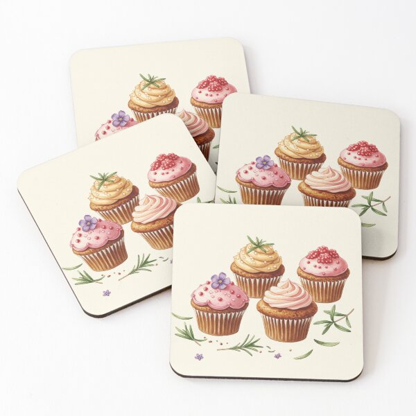 Item preview, Delicious Botanical Cupcakes Watercolor Art designed and sold by Pasteltone.