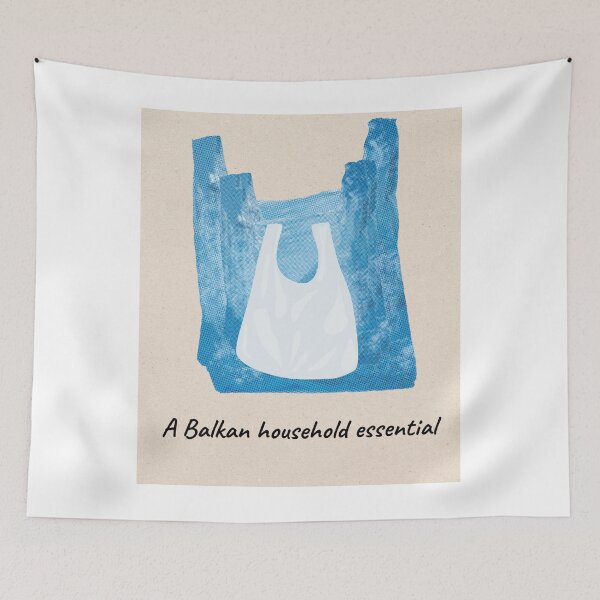 Item preview, A Balkan Household Essential – Plastic Bag Collection Print designed and sold by Mastalina99.