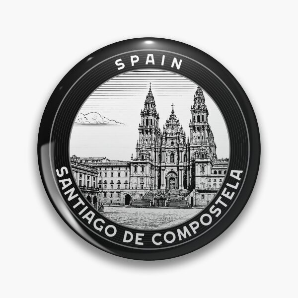 Item preview, Santiago de Compostela Spain Linocut Style  designed and sold by Thistle-TShop.