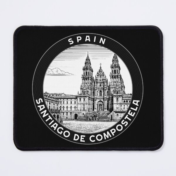 Item preview, Santiago de Compostela Spain Linocut Style  designed and sold by Thistle-TShop.