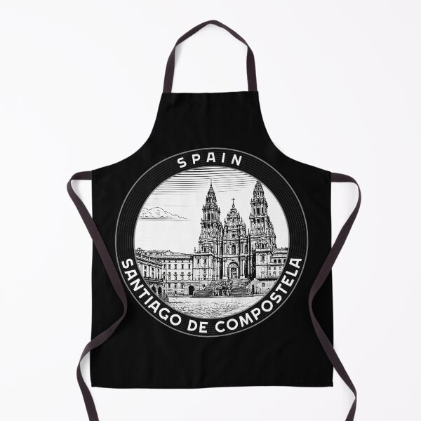 Item preview, Santiago de Compostela Spain Linocut Style  designed and sold by Thistle-TShop.