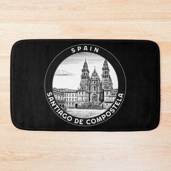 Item preview, Santiago de Compostela Spain Linocut Style  designed and sold by Thistle-TShop.