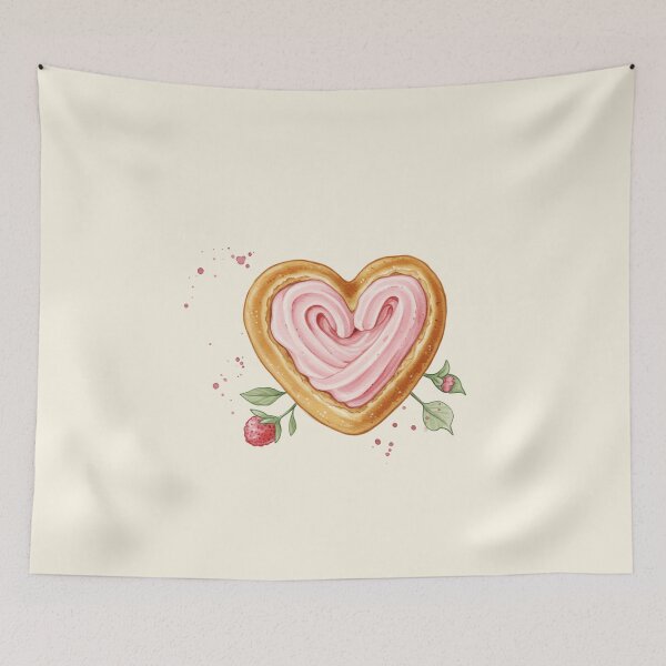 Item preview, Sweet Heart-Shaped Strawberry Cookie designed and sold by Pasteltone.