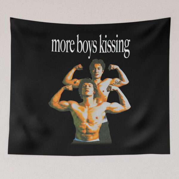 Item preview, More Boys Kissing Hockey Romance Cozy Throw Blanket designed and sold by ZWITABLDIYA.