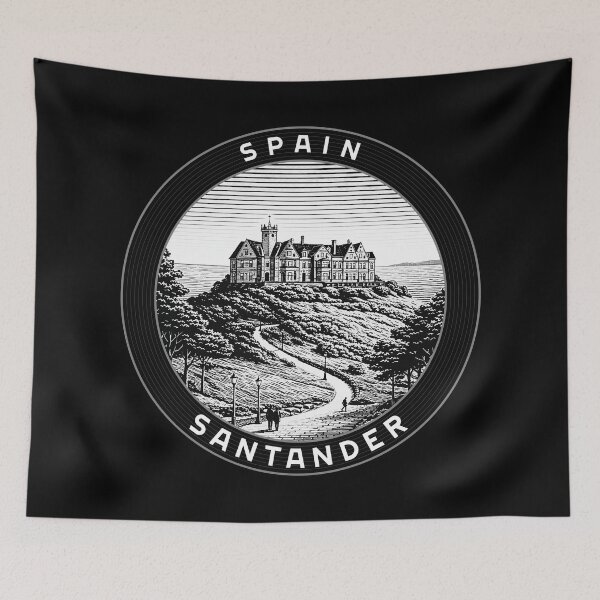 Item preview, Santander Spain Linocut Style  designed and sold by Thistle-TShop.