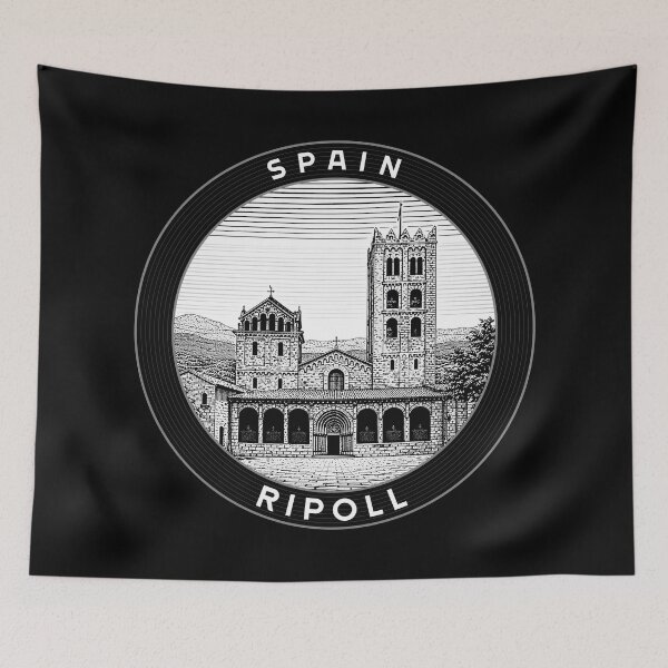 Item preview, Ripoll Spain Linocut Style  designed and sold by Thistle-TShop.