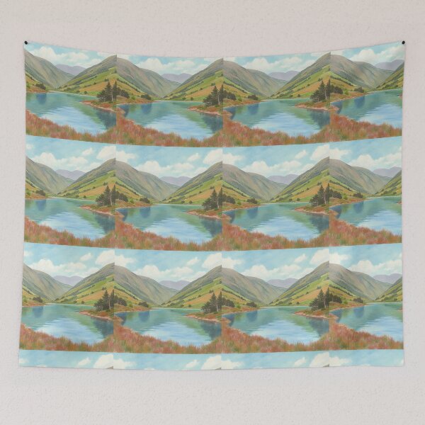 Item preview, Serene Mountain Lake Landscape - Majestic Nature Scenery designed and sold by Mustaph-Shop.