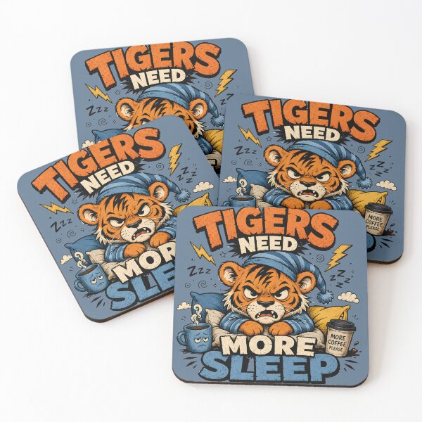 Item preview, Tired Tiger Needs Coffee designed and sold by Fab-Haven.