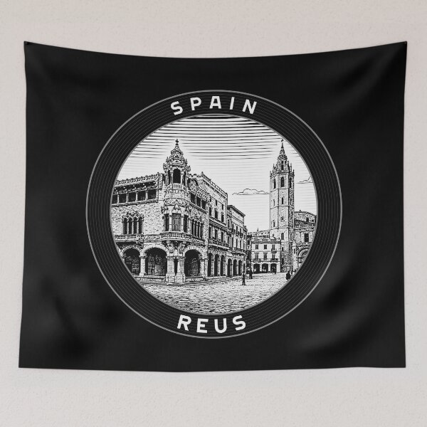 Item preview, Reus Spain Linocut Style  designed and sold by Thistle-TShop.