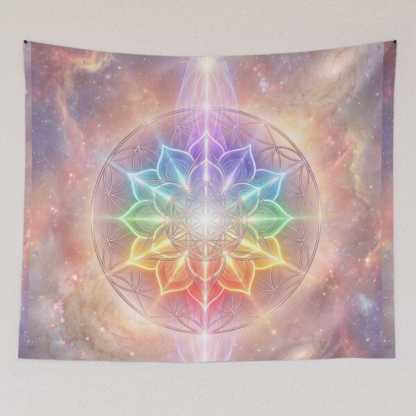 Item preview, Chakra Sacred Geometry Lotus in Cosmic Space designed and sold by higgins5.