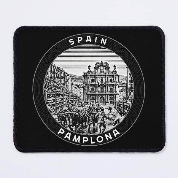 Item preview, Pamplona Spain Linocut Style  designed and sold by Thistle-TShop.