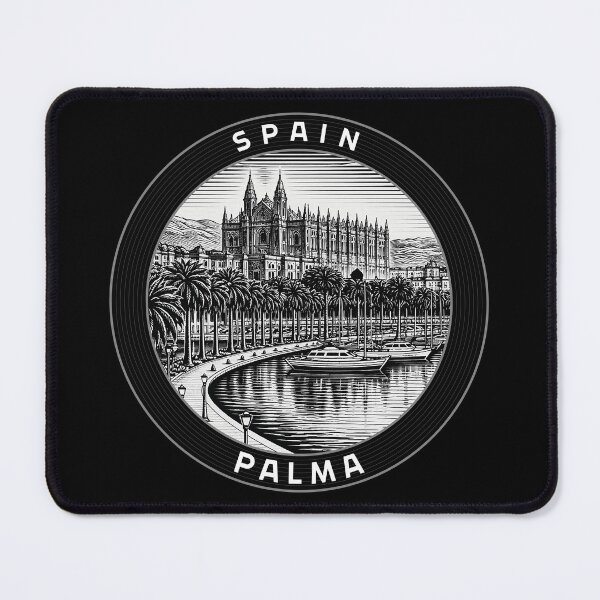 Item preview, Palma Spain Linocut Style designed and sold by Thistle-TShop.