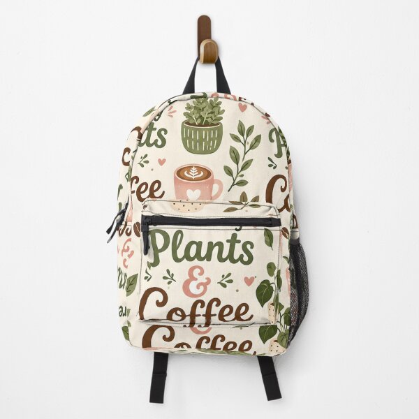 Item preview, Powered by Plants & Coffee Pattern designed and sold by StickyGuys.