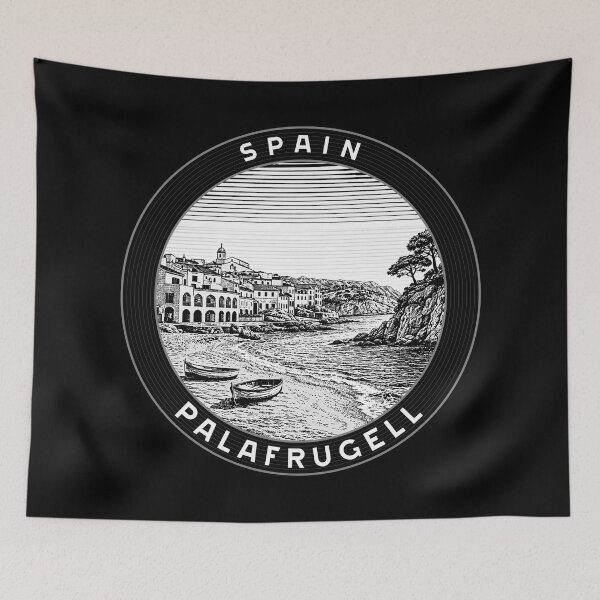 Item preview, Palafrugell Spain Linocut Style  designed and sold by Thistle-TShop.