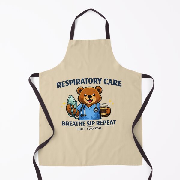 Item preview, Funny Bear Respiratory Therapist Sticker – Respiratory Care Breathe Sip Repeat Shift Survival Cute RT Mascot Gift designed and sold by ClinicalHubs.