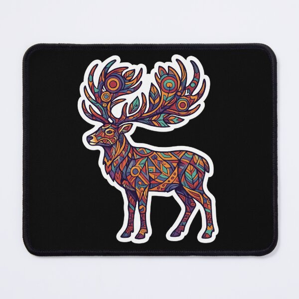 Item preview, Colorful Geometric Deer Sticker | Psychedelic Stag Art Design designed and sold by Bhaskar Digital Art.