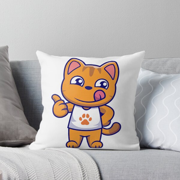 Item preview, Cute Orange Cat Thumbs Up Cartoon Vector designed and sold by Shichiro	 ilang.