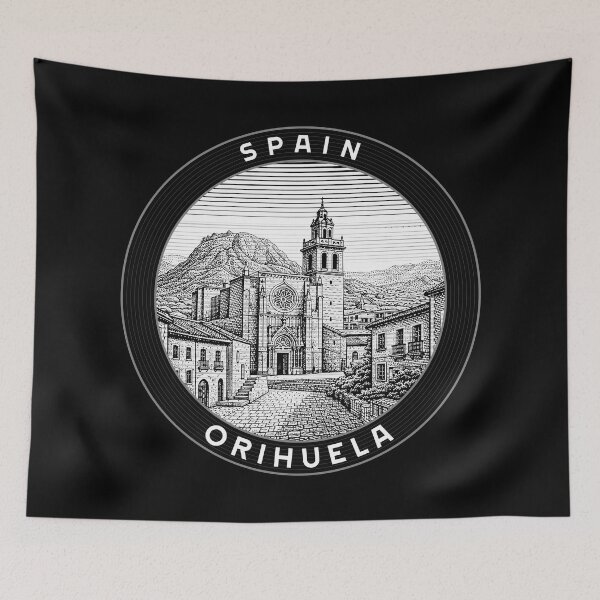 Item preview, Orihuela Spain Linocut Style  designed and sold by Thistle-TShop.