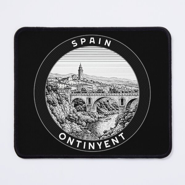 Item preview, Ontinyent Spain Linocut Style designed and sold by Thistle-TShop.