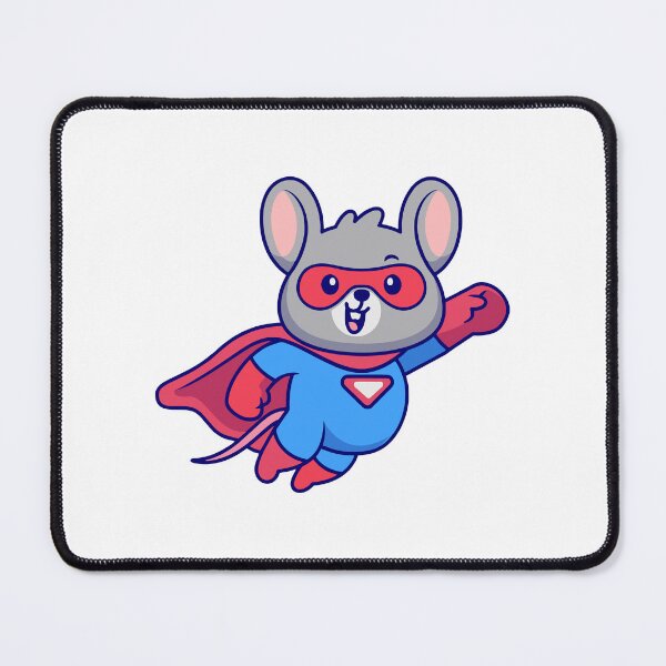 Item preview, Cute Superhero Mouse Flying Cartoon designed and sold by Shichiro	 ilang.
