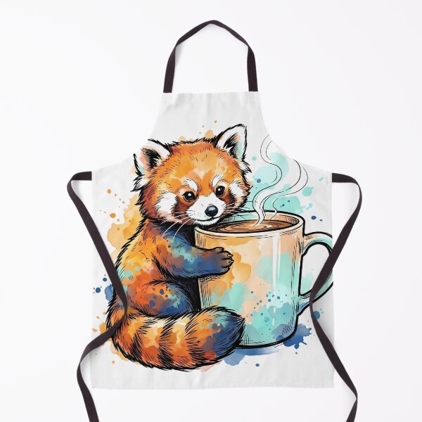 Item preview, Cozy Red Panda Watercolor Coffee designed and sold by ArtdesignsA.