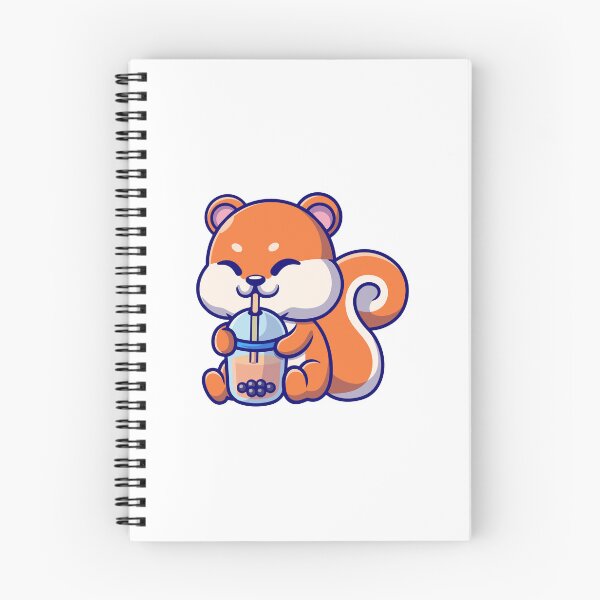 Item preview, Cute Squirrel Drinking Bubble Boba Tea Cartoon designed and sold by Shichiro	 ilang.