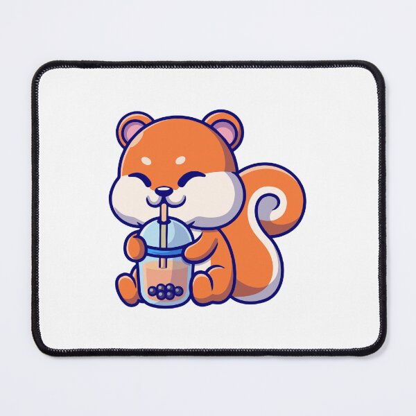 Item preview, Cute Squirrel Drinking Bubble Boba Tea Cartoon designed and sold by Shichiro	 ilang.