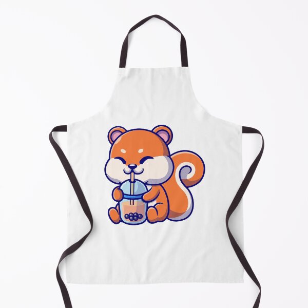 Item preview, Cute Squirrel Drinking Bubble Boba Tea Cartoon designed and sold by Shichiro ilang.
