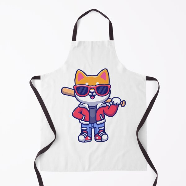 Item preview, Cool Shiba Inu Dog with Sunglasses and Bat Cartoon designed and sold by Shichiro ilang.