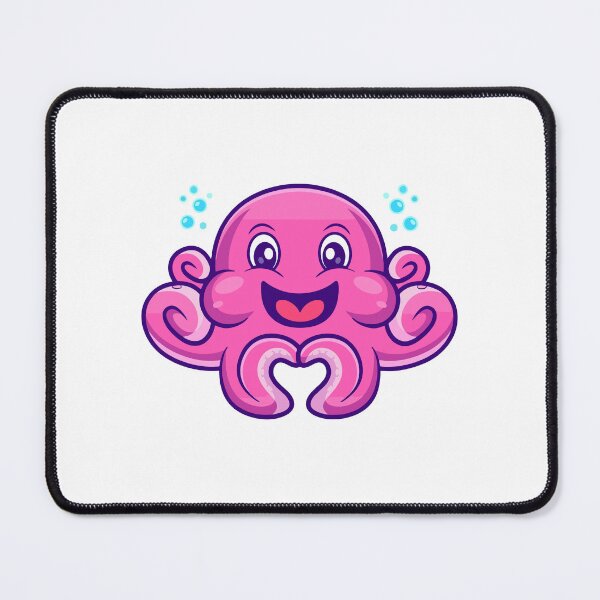 Item preview, Cute Pink Octopus Making Heart Shape Cartoon designed and sold by Shichiro	 ilang.