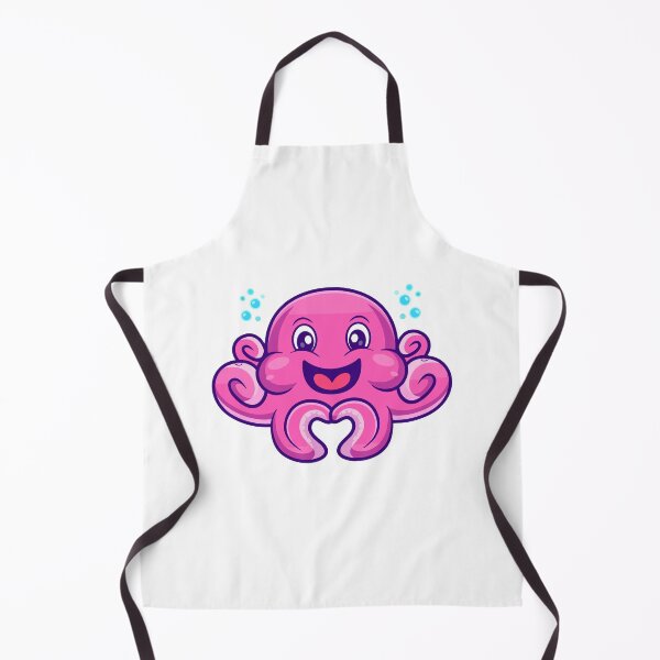 Item preview, Cute Pink Octopus Making Heart Shape Cartoon designed and sold by Shichiro ilang.