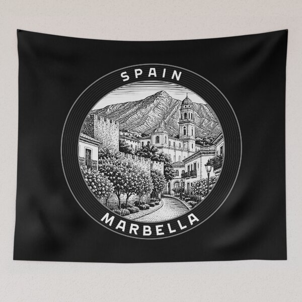 Item preview, Marbella Spain Linocut Style  designed and sold by Thistle-TShop.