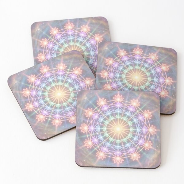 Item preview, Rainbow Lotus Mandala in Cosmic Nebula designed and sold by higgins5.