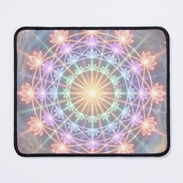 Item preview, Rainbow Lotus Mandala in Cosmic Nebula designed and sold by higgins5.