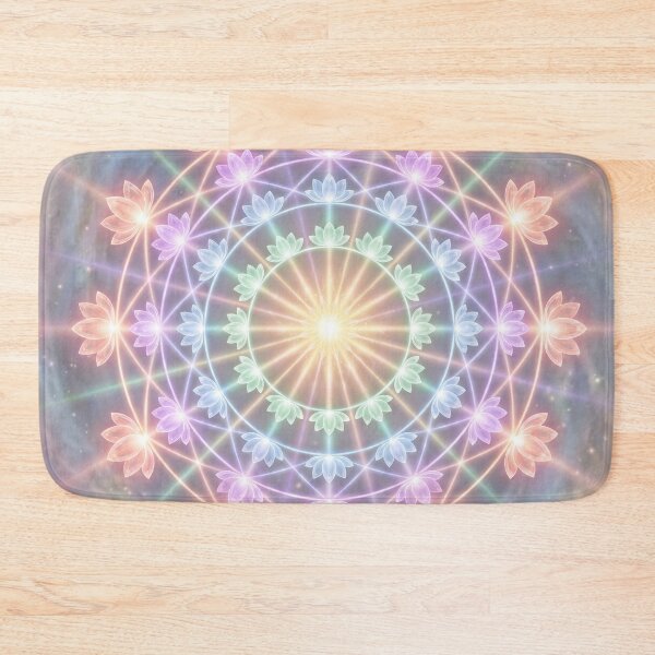 Item preview, Rainbow Lotus Mandala in Cosmic Nebula designed and sold by higgins5.