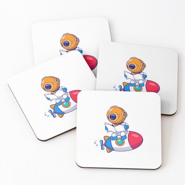 Item preview, Cute Astronaut Diver Riding Submarine Rocket Cartoon designed and sold by Shichiro	 ilang.