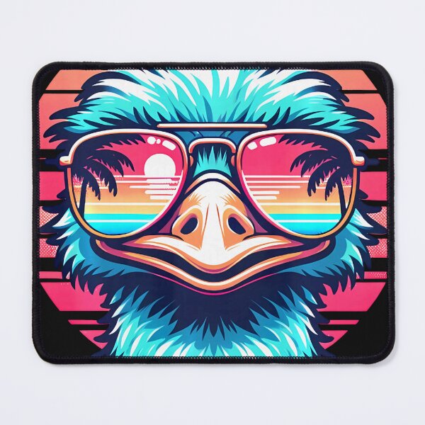 Item preview, Emu on Tropical Beach Vacation at Sunset Funny Animals designed and sold by Littermin.