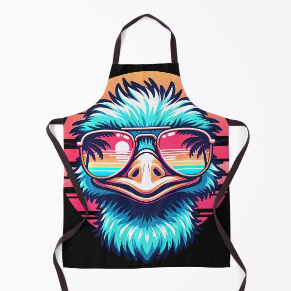 Item preview, Emu on Tropical Beach Vacation at Sunset Funny Animals designed and sold by Littermin.