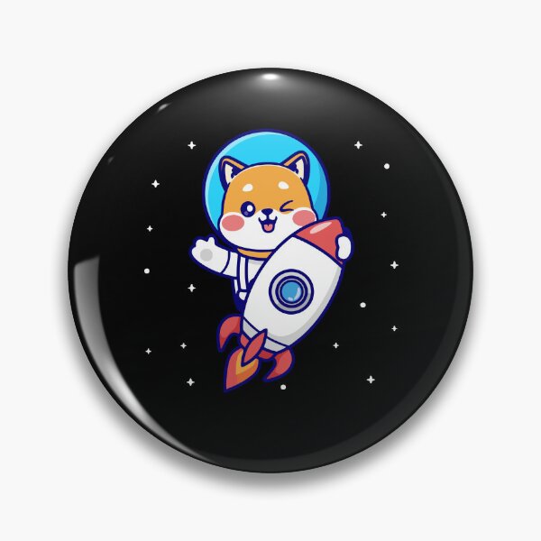 Item preview, Cute Shiba Inu Astronaut Hugging Rocket In Space designed and sold by Shichiro	 ilang.